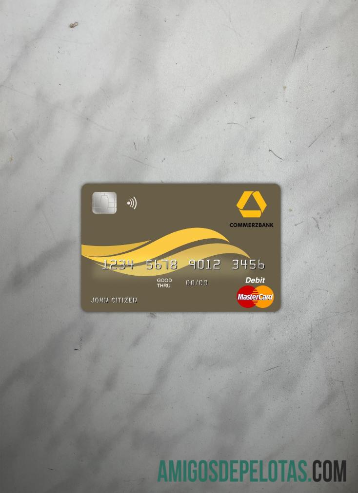 Belize Commerzbank Mastercard Foto Look Front exemplo real